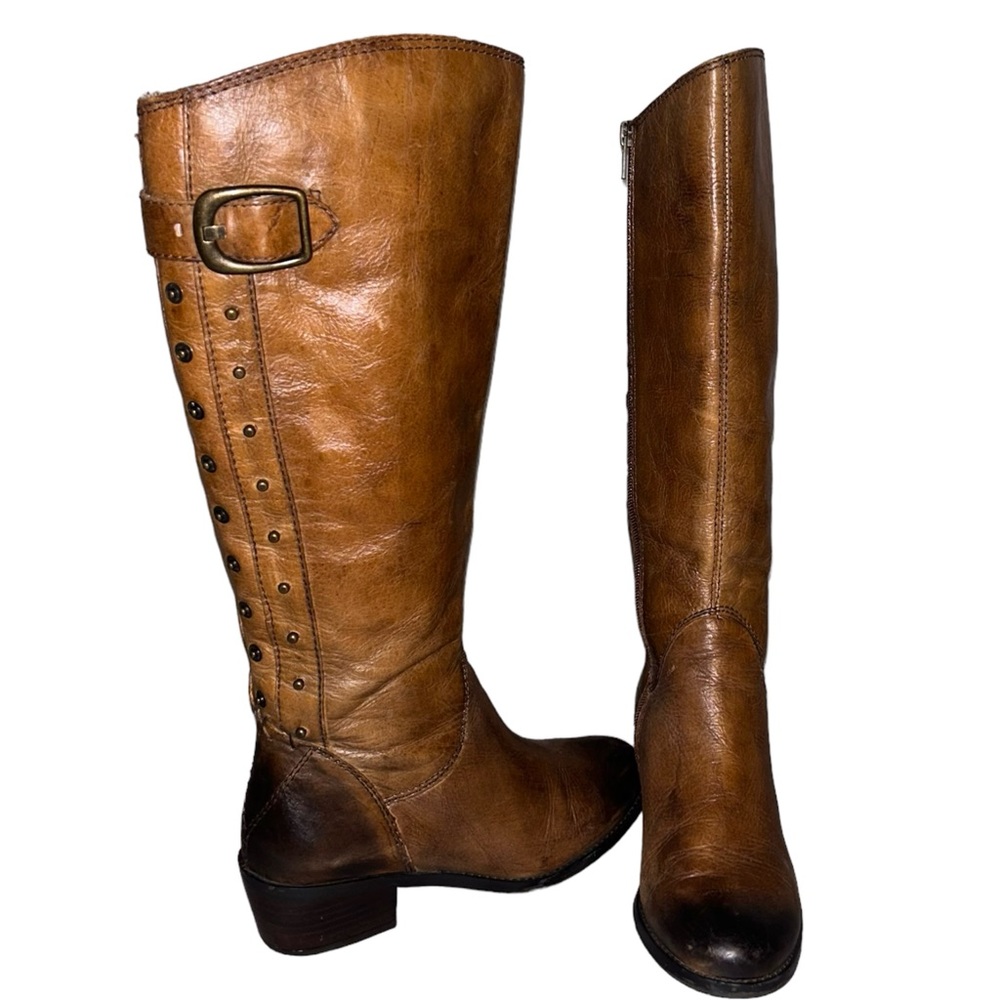 Arturo Chiang women’s size 6 1/2 M Studded tall leather riding boots US 6.5